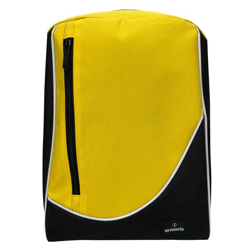[E3291B] Mochila juvenil, de poliéster, con bolsillo frontal y 2 bolsillos laterales, AMARILLO, ARMORIC