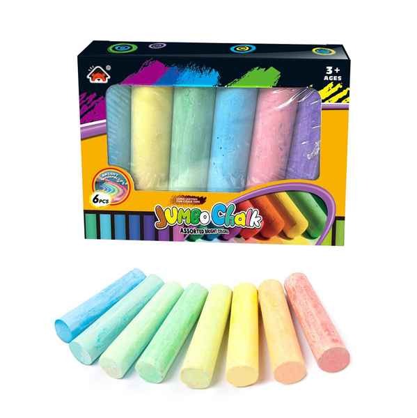 [E3294] Tiza de colores gruesa x6, en caja