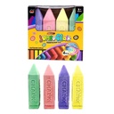 Tiza de colores gruesa x4, en caja