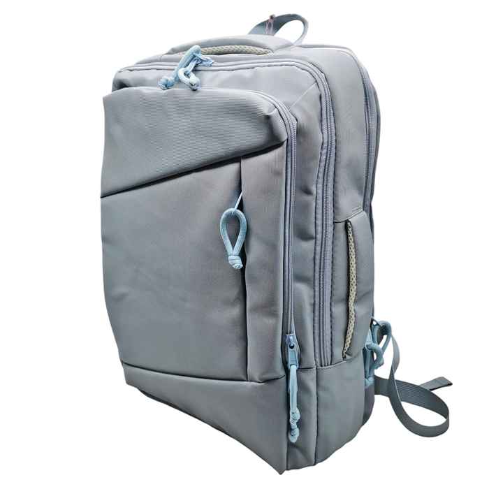 [E3298] Mochila juvenil, multifuncional, 3 compartimentos, bolsillo frontal, 3 bolsillos internos, correa de ajuste y cargador USB, asa lateral, varios colores