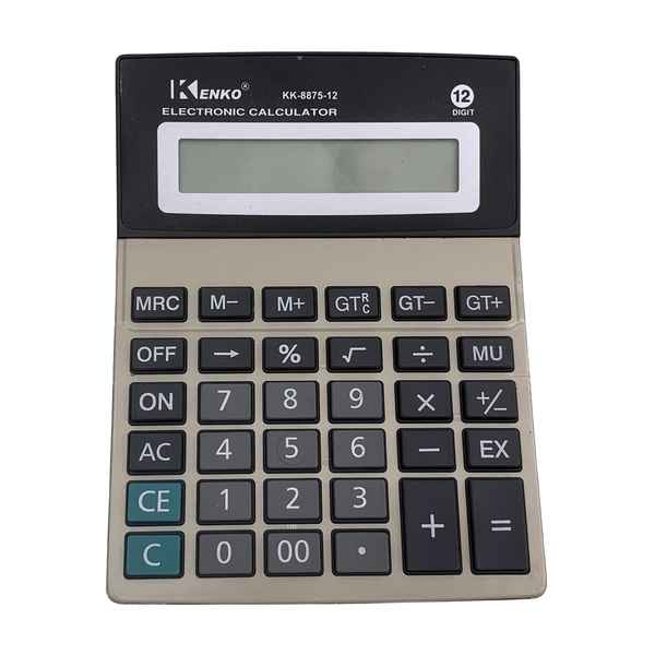 Calculadora de mesa, 12 dígitos, Kenko, en caja