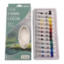 Pintura acrílica x12 tubos de 12ml, para tela, en caja