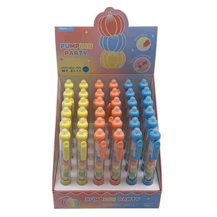 [E3344] Lapicera de gel azul borrable, CAJA x36