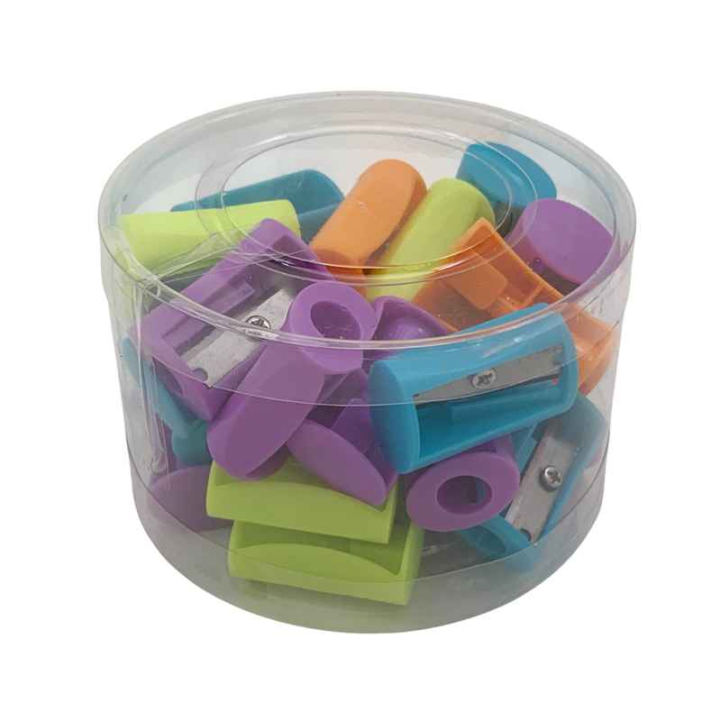 [E3359] Sacapuntas de plástico x30, en tubo de mica