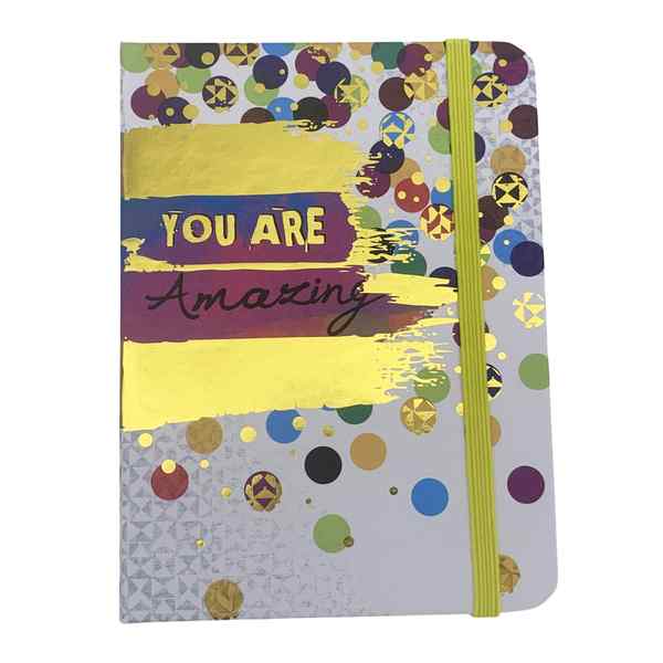 Libreta 80 hojas tapa con elástico, varios diseños