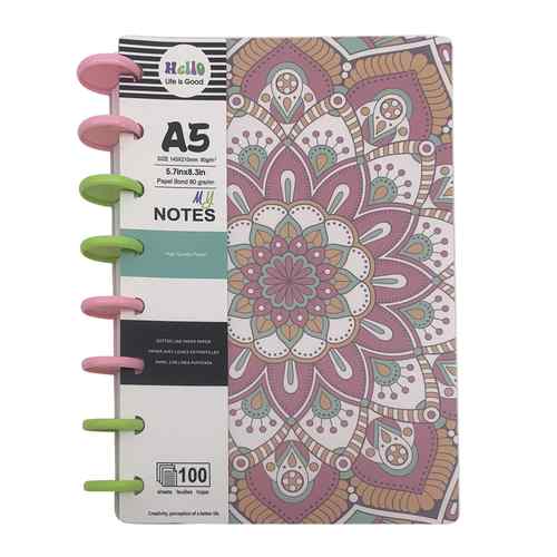 [E3377] Libreta con espiral A5, 100 hojas, varios diseños