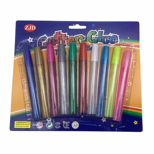 [E3404] Goma de pegar x10, con brillantina, en blister