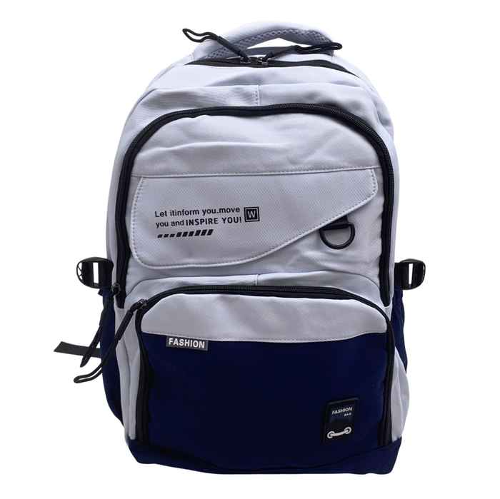 [E3410] Mochila juvenil, con 2 bolsillos frontales y 2 laterales, compartimiento interior, 2 colores