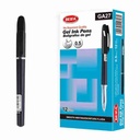 Lapicera de gel x12, NEGRO, punta 0.5, en caja BEIFA