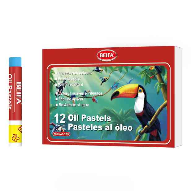 Óleo pastel, 12 colores, redondos, en caja BEIFA