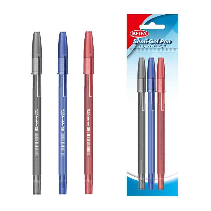 [E3536] Lapicera x3, SURTIDO, punta 0.7, en bolsa, BEIFA