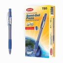 Lapicera de gel x12, AZUL, punta 0.7, retráctil, en caja BEIFA