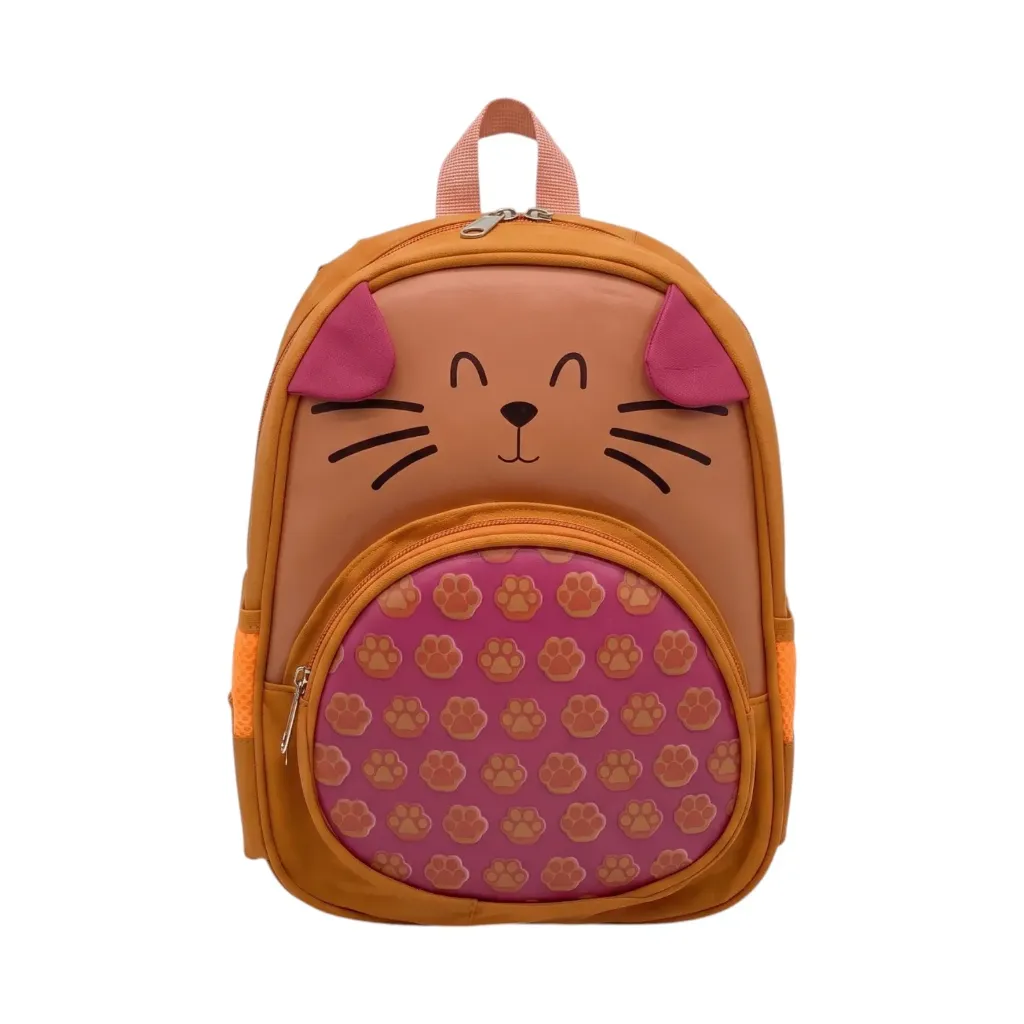 [E3616] Mochila infantil, con bolsillo frontal y 2 laterales, varios diseños