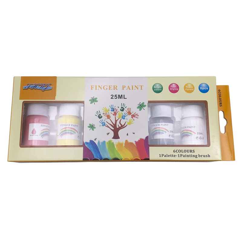 [E3617] Pintura de dedos x6, 25ml, en caja