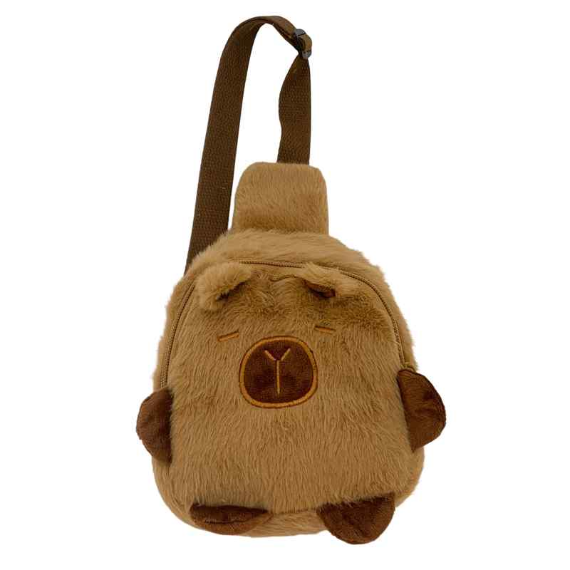 [E3618] Mochila infantil, de peluche, carpincho