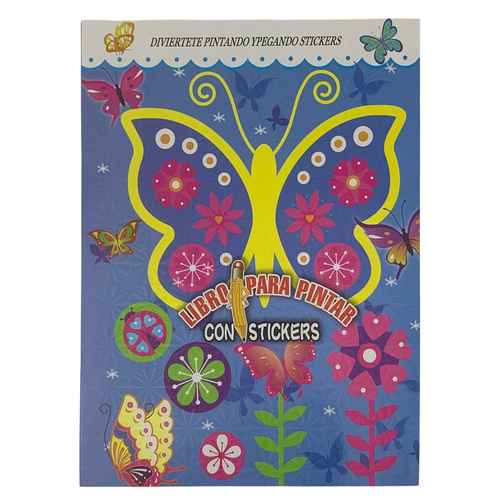 [E3688] Libro para colorear con stickers, 8 hojas, varios diseños