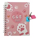 Diario íntimo con candado, varios diseños de gatos