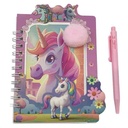 Libreta con lapicera, varios diseños unicornios