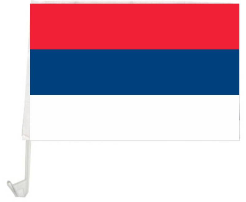 Bandera con soporte para auto ROJO AZUL BLANCA