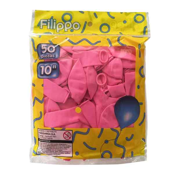 [G1154L] Globo FILIPPO 10" rosado oscuro, bolsa x50