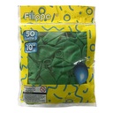 Globo FILIPPO 10" verde oscuro, bolsa x50