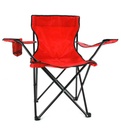 Silla plegable de poliéster y caño, con posavaso, en funda, varios colores