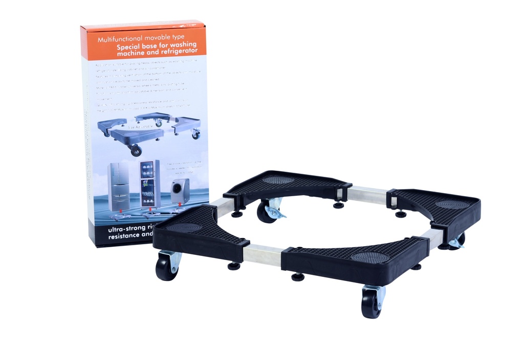 Base soporte móvil ajustable con ruedas, multiuso, ideal para electrodomésticos, en caja