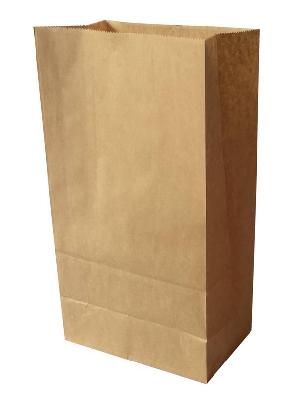 [G1653] Bolsa de papel marrón mediana, PACK x50