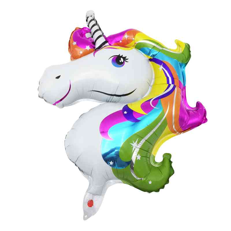 Globo metalizado unicornio, en bolsa