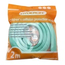 Protector para bordes de espuma, 200x5.5cm, con cinta doble faz, varios colores