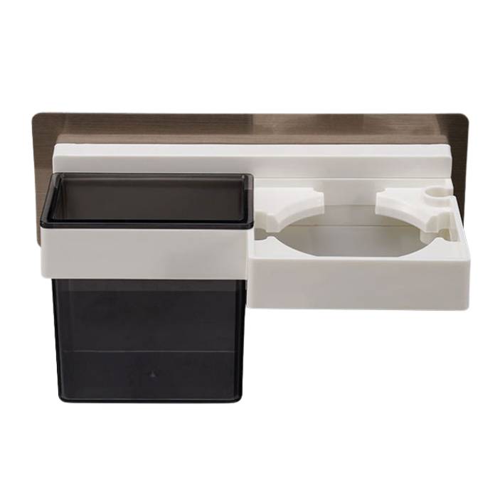[G2113] Soporte de pared autoadhesivo, acrílico para secador de pelo y accesorios en caja