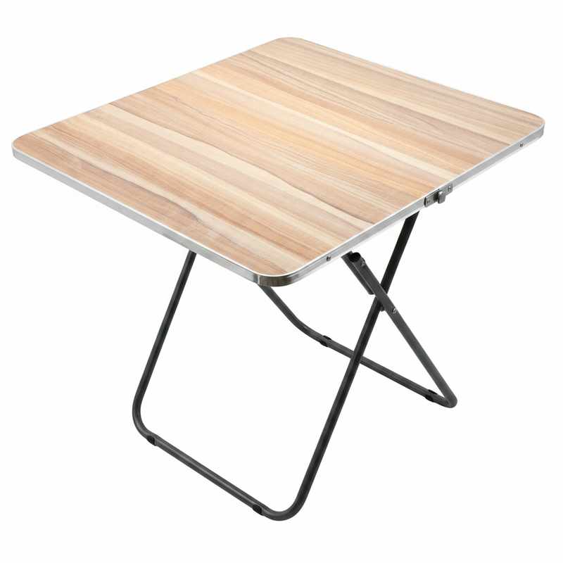 [G2147] Mesa de madera patas de hierro, plegable