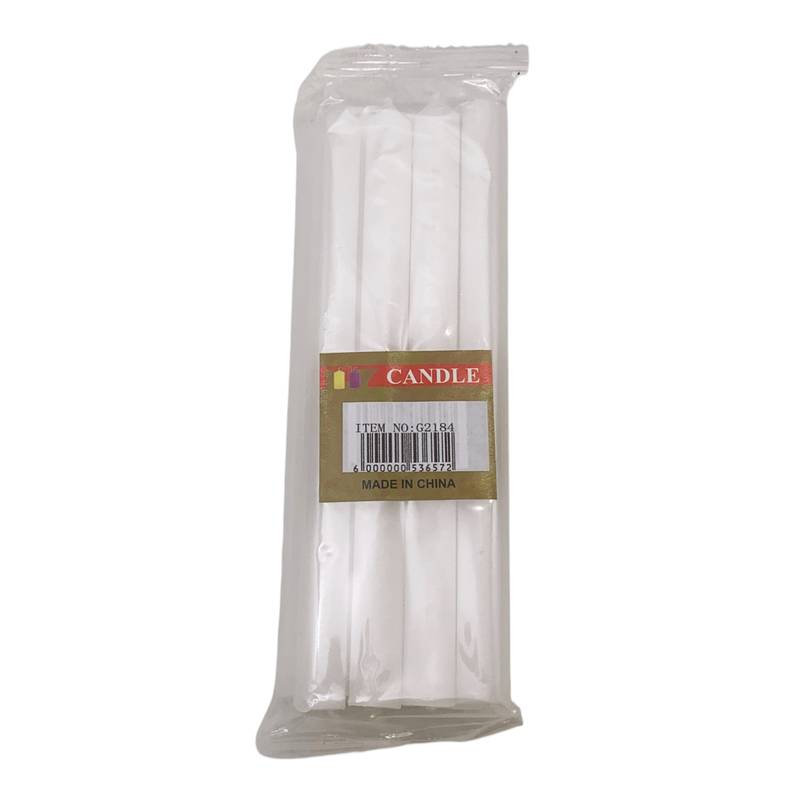 Vela blanca x8, en bolsa
