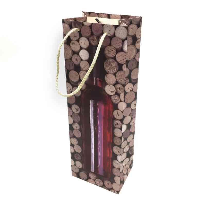 [G2240] Bolsa de regalo para botella, PACK x12, varios diseños
