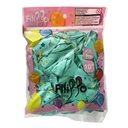 Globo Filippo 10" pastel verde oscuro, bolsa x50