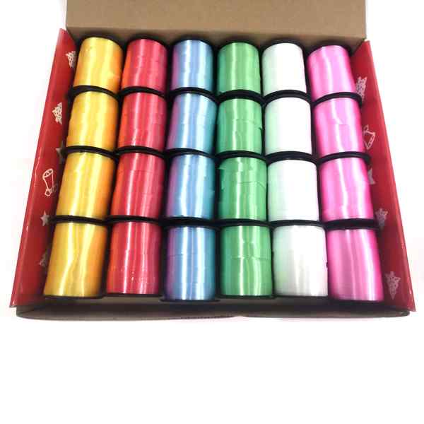 [G2269] Cinta para regalo 1cm, CAJAx24 rollos