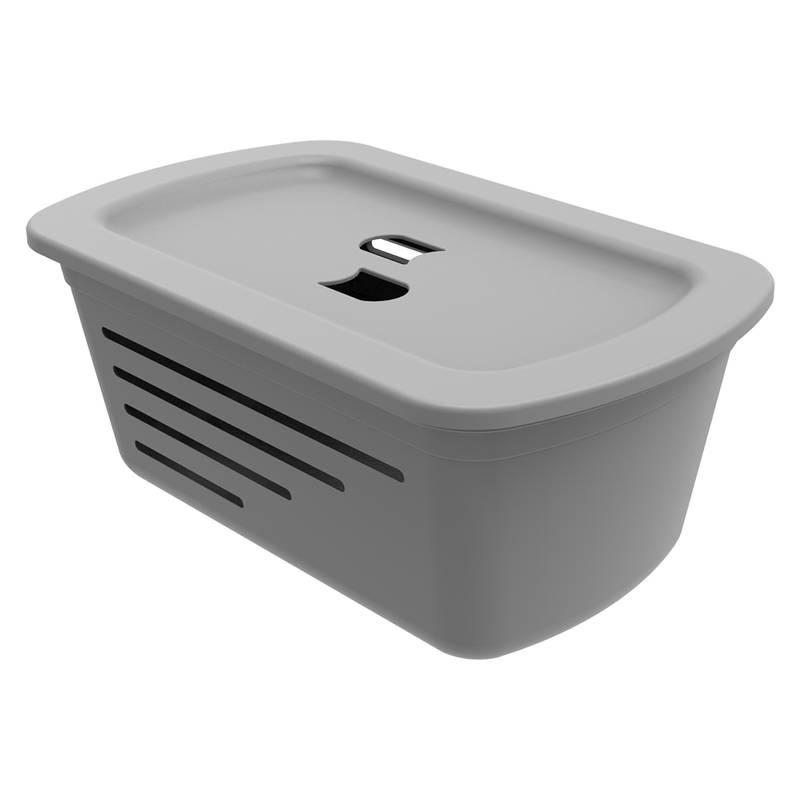 [G2311GR] Caja organizadora de plástico con tapa SOPRANO 5L GRIS