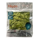 Globo FILIPPO 10" cromado verde, bolsa x50