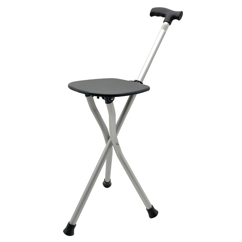 [G2396] Bastón de metal con asiento, en bolsa