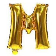 [G2445M] Globo metalizado 32" letra M DORADO