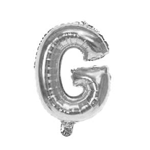 [G2475G] Globo metalizado 16" letra G PLATEADO