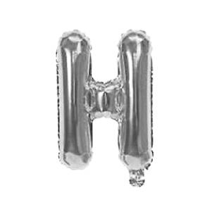 [G2475H] Globo metalizado 16" letra H PLATEADO