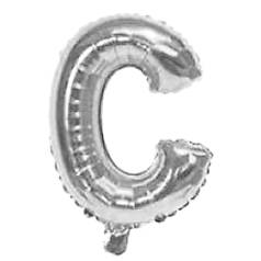 [G2476C] Globo metalizado 32" letra C PLATEADO