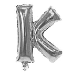 [G2476K] Globo metalizado 32" letra K PLATEADO