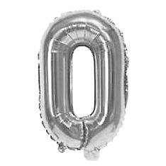 Globo metalizado 32" letra O PLATEADO