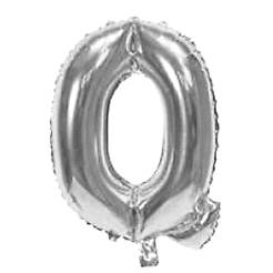 Globo metalizado 32" letra Q PLATEADO