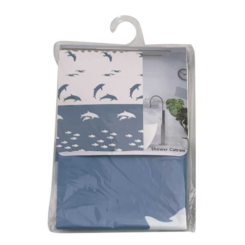 [G2501] Cortina de baño con 12 aros de plástico, de PEVA, varios diseños, en bolsa