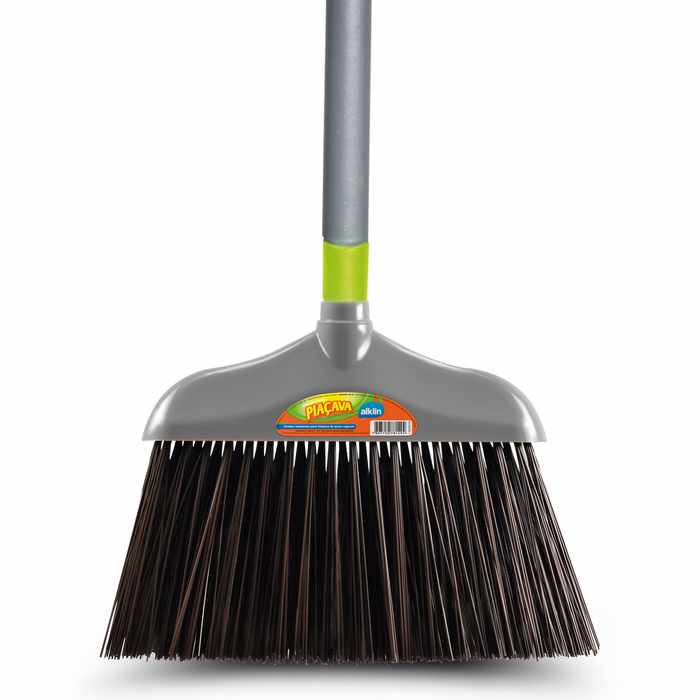 Escoba para uso exterior con mango de madera, ALKLIN