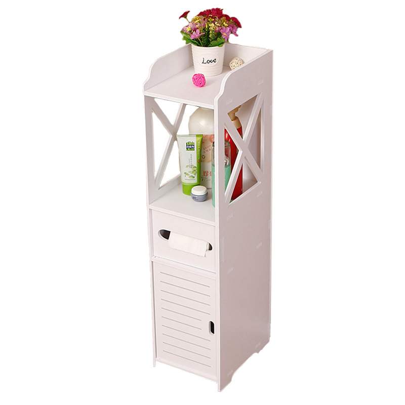 [G2610] Mueble organizador de madera 4 niveles, con dispensador de papel