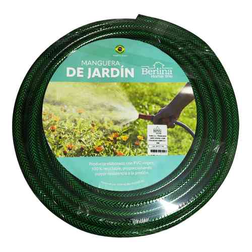 Manguera trenzada de riego 1,2" 30m, PVC con puntero y acoples BERLINA HOME